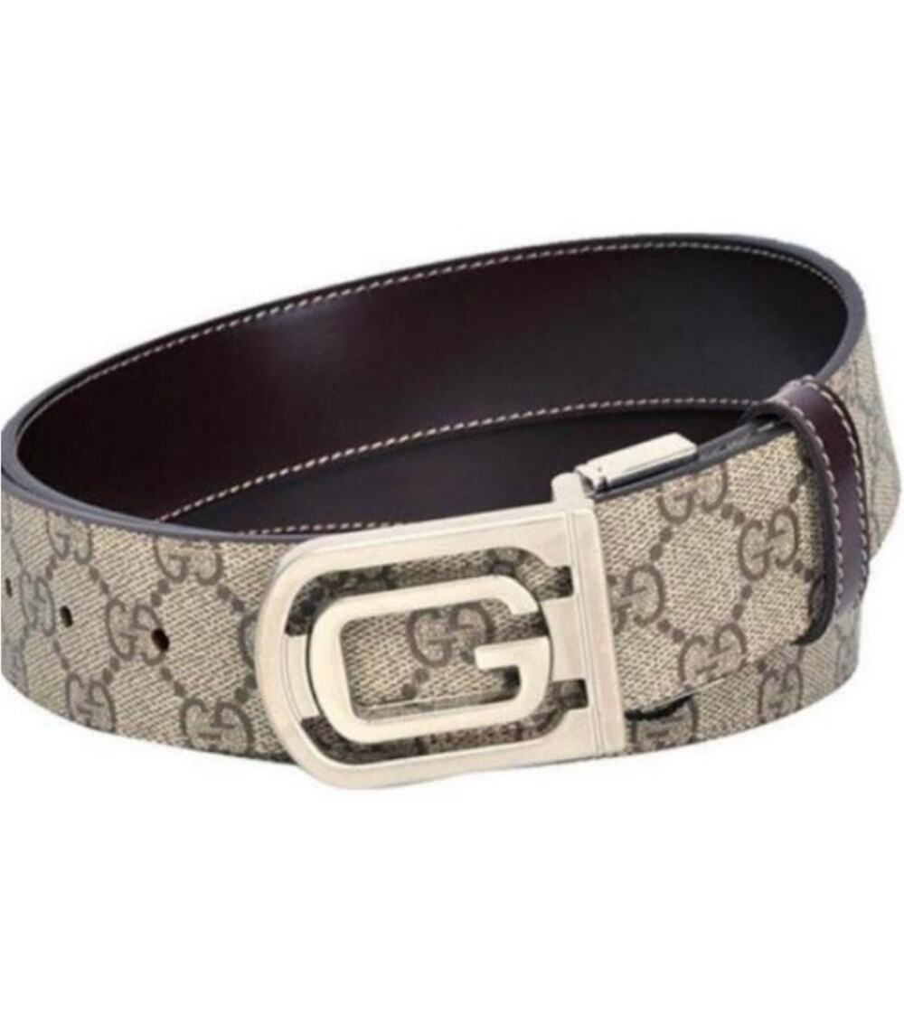 Men's Gucci GG Supreme belt with interlocking G buckle size 115 cm/46 inches